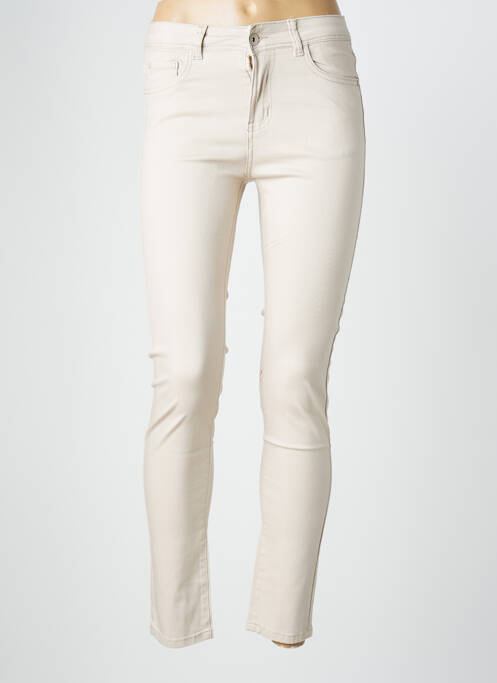 Pantalon slim beige X-MAX pour femme