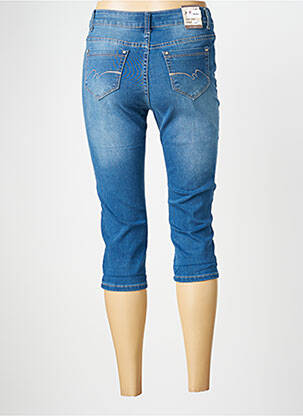 Corsaire tissage denim taille haute bleu X-MAX femme