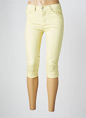 Corsaire tissage denim taille normale jaune X-MAX femme