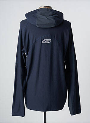 Sweat-shirt à capuche tissage jersey manches longues bleu LOOKING homme