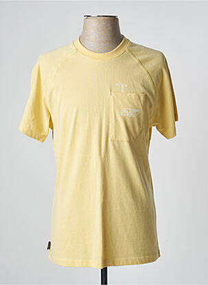 T-shirt coupe cintrée manches courtes jaune LOOKING homme