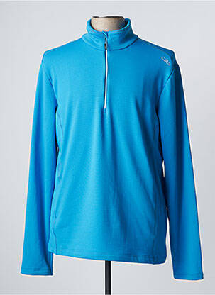 Sweat-shirt col col montant manches longues bleu CMP homme