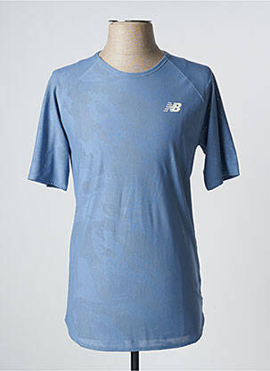 T-shirt bleu NEW BALANCE pour homme
