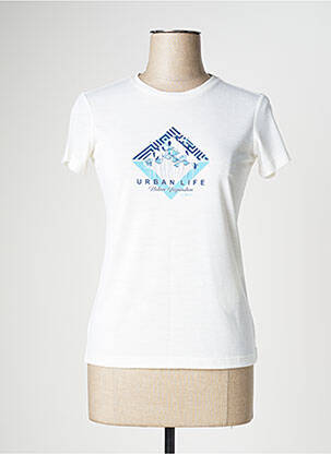 T-shirt sérigraphie manches courtes beige CMP femme