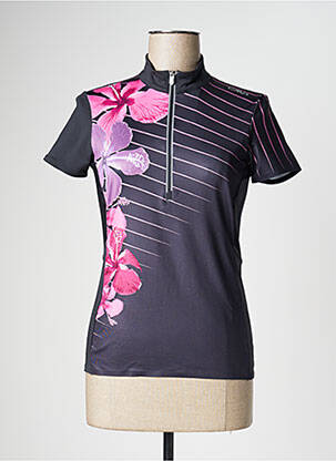 T-shirt stretch manches courtes noir CMP femme