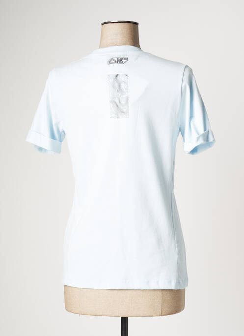 T-shirt sérigraphie manches courtes bleu LOOKING FOR WILD femme