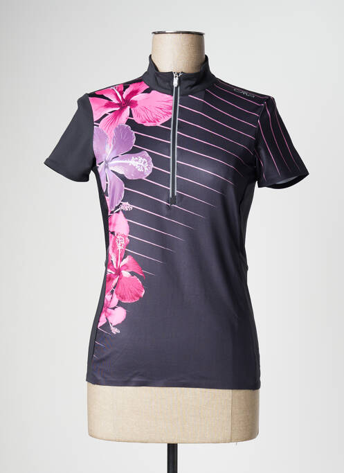 T-shirt stretch manches courtes noir CMP femme