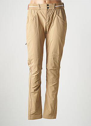 Pantalon slim taille élastique taille normale beige LOOKING FOR WILD femme