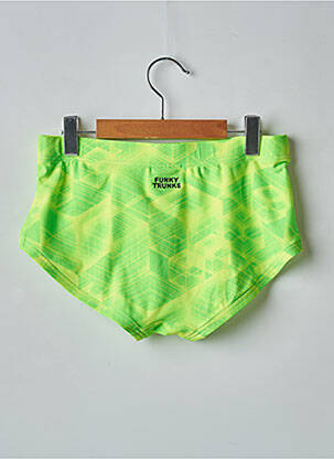 Slip de bain effet matière satinée vert FUNKY TRUNKS homme