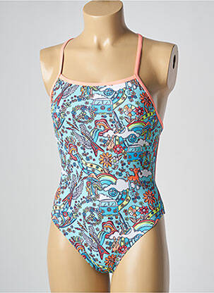 Maillot de bain 1 pièce imprimé fantaisie brassieres bleu FUNKITA femme