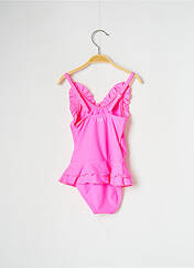 Maillot de bain 1 pièce rose HAUTE PRESSION pour fille seconde vue