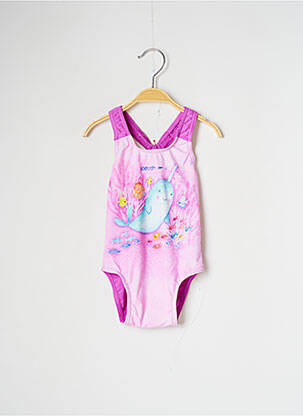Maillot de bain 1 pièce tissage satiné rose SPEEDO fille