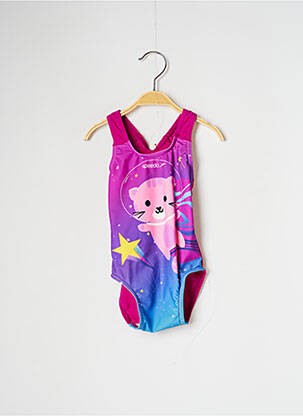 Maillot de bain 1 pièce tissage satiné violet SPEEDO fille