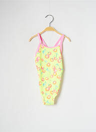 Maillot de bain 1 pièce tissage satiné jaune FUNKITA fille