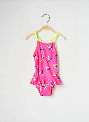 Maillot de bain 1 pièce tissage satiné rose FUNKITA fille