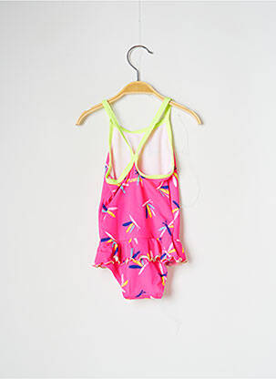 Maillot de bain 1 pièce tissage satiné rose FUNKITA fille