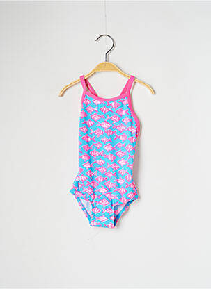 Maillot de bain 1 pièce tissage satiné bleu FUNKITA fille