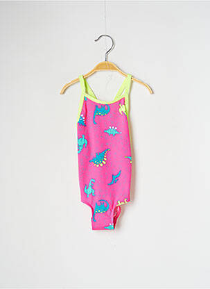 Maillot de bain 1 pièce tissage satiné rose FUNKITA fille