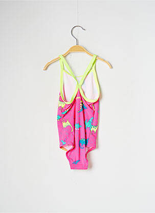 Maillot de bain 1 pièce tissage satiné rose FUNKITA fille