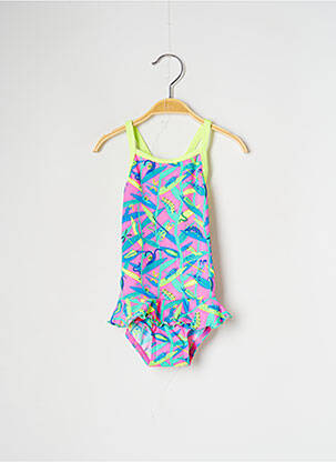 Maillot de bain 1 pièce tissage satiné rose FUNKITA fille