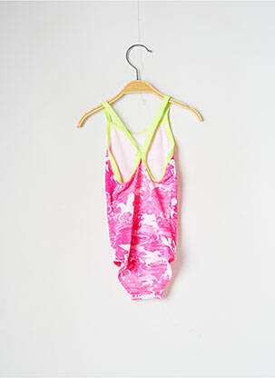 Maillot de bain 1 pièce tissage satiné rose FUNKITA fille