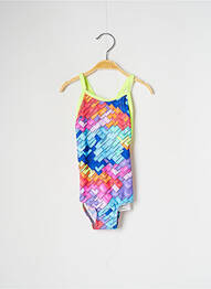 Maillot de bain 1 pièce tissage satiné bleu FUNKITA fille