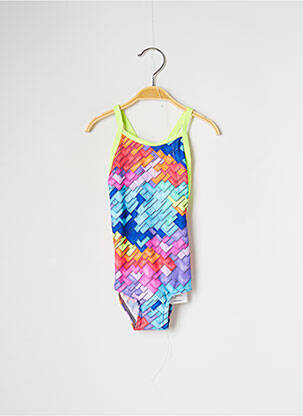 Maillot de bain 1 pièce tissage satiné bleu FUNKITA fille