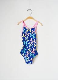 Maillot de bain 1 pièce tissage satiné bleu FUNKITA fille