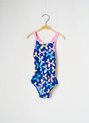 Maillot de bain 1 pièce tissage satiné bleu FUNKITA fille