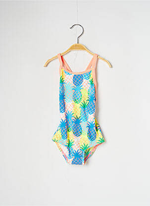 Maillot de bain 1 pièce tissage satiné bleu FUNKITA fille