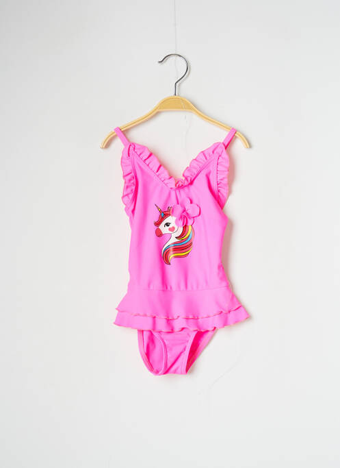 Maillot de bain 1 pièce rose HAUTE PRESSION pour fille