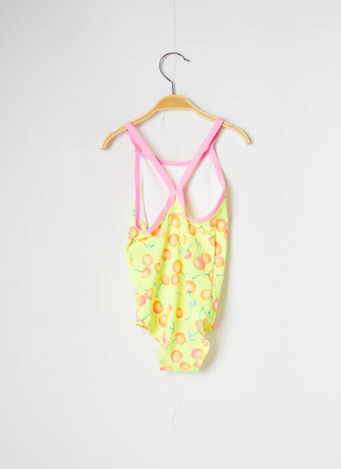 Maillot de bain 1 pièce tissage satiné jaune FUNKITA fille