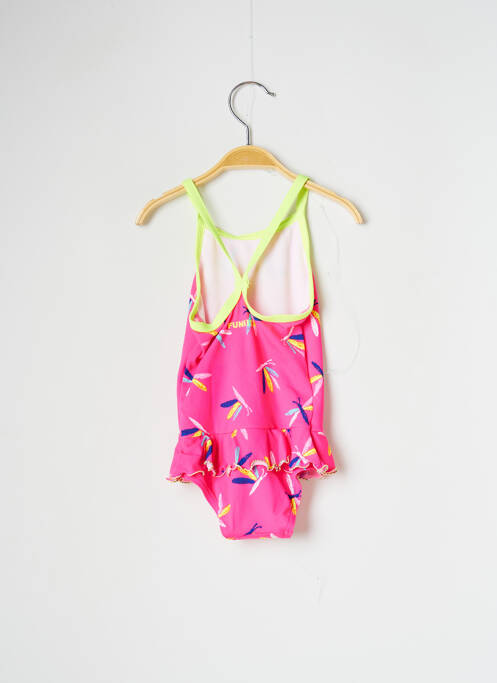 Maillot de bain 1 pièce tissage satiné rose FUNKITA fille