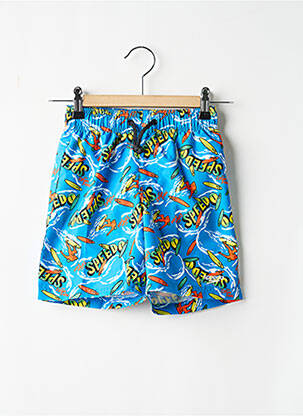 Short de bain effet matière satinée bleu SPEEDO garçon