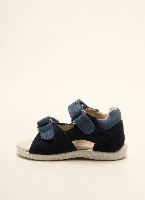 Sandales/nu pieds nubuck bout rond bleu PLAKTON garcon