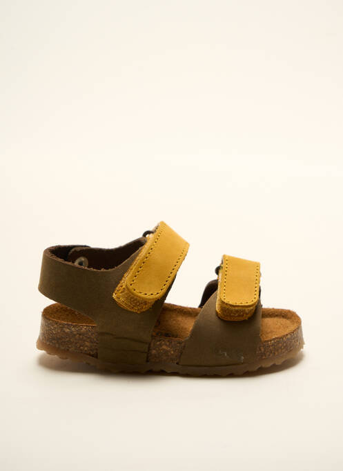 Sandales/nu pieds bout ouvert bout ouvert jaune PLAKTON garcon