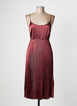 Robe courte col rond fines bretelles rouge LES P'TITES BOMBES femme