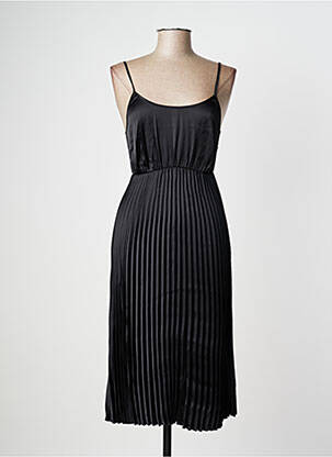 Robe courte col rond fines bretelles noir LES P'TITES BOMBES femme