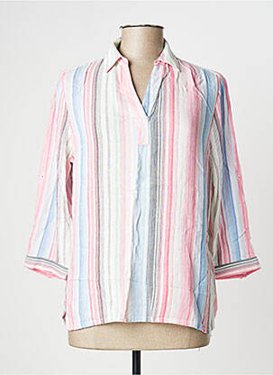 Blouse poignets boutonnés avec fente manches 3/4 rose CECIL femme