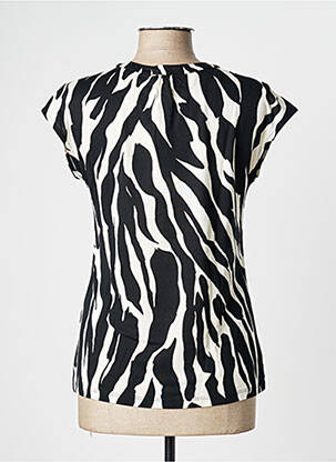 Chemisier coupe cintrée manches courtes noir STREET ONE femme