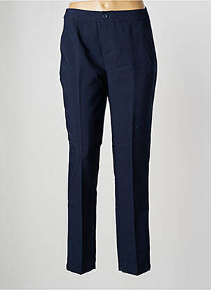 Pantalon droit tissage crêpe taille normale bleu STREET ONE femme
