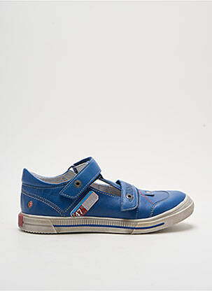 Sandales/nu pieds matière lisse bout rond bleu GBB garcon