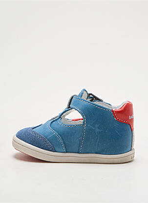 Sandales/nu pieds tissage satiné bout rond bleu BABYBOTTE garçon