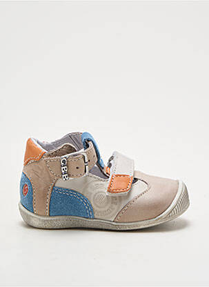 Sandales/nu pieds tissage satiné bout rond beige GBB garcon