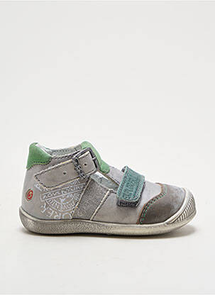 Sandales/nu pieds tissage satiné bout rond gris GBB garcon