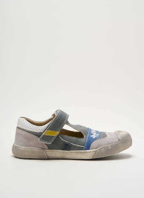 Sandales/nu pieds nubuck bout rond gris MOD8 garcon