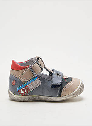 Sandales/nu pieds tissage satiné bout rond gris GBB garçon