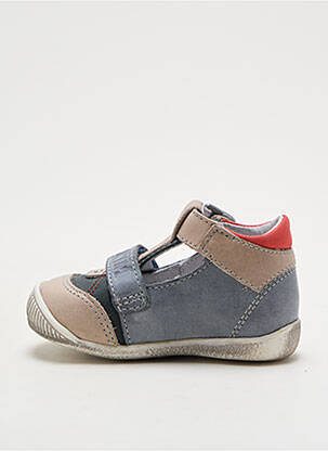 Sandales/nu pieds tissage satiné bout rond gris GBB garçon