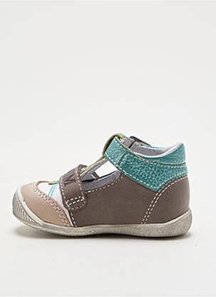 Sandales/nu pieds tissage satiné bout rond vert GBB garçon
