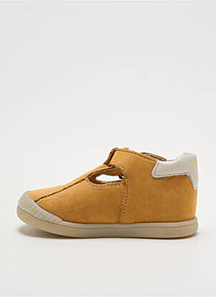 Sandales/nu pieds matière lisse bout rond jaune BABYBOTTE garçon